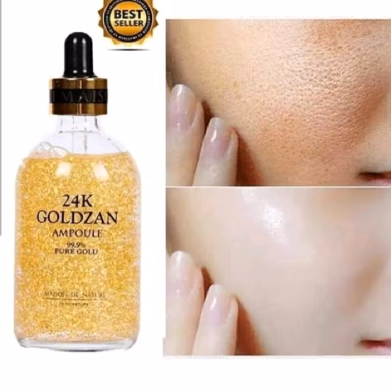 سرم پوست گلدزن مدل pure gold حجم 100 میلی لیتر مناسب انواع پوست