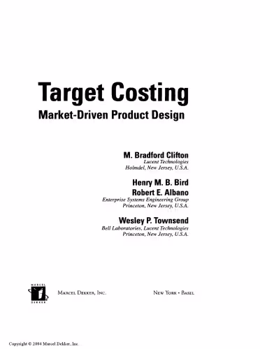 خرید و دانلود نسخه کامل کتاب Target Costing Market Driven Product Design