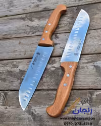 چاقو سرآشپز حیدری فولاد آلمان دسته چوب راش تیغه استیل ضد زنگ