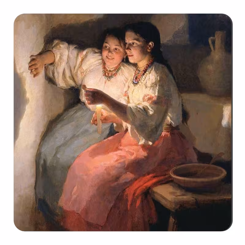 مگنت طرح نقاشی دختران و بازی سایه کد wmg488