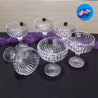 بستنی خوری پایه دار کرون (بسته 6 عددی)