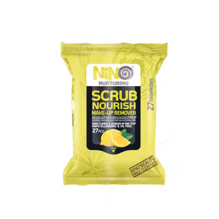 دستمال مرطوب آرايش پاک کن 27 برگ لايه بردار نینو