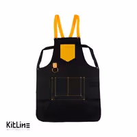 پیشبند ترگال مشکی خرج کار زرد مدل آرسین تک فرم