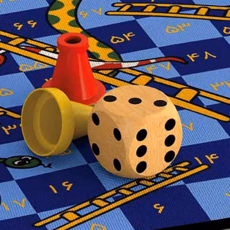 اسباب بازی منچ و مار پله پارچه ای