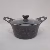 قابلمه گرانیتی سایز 26 پیلو مشکی طرح لایف