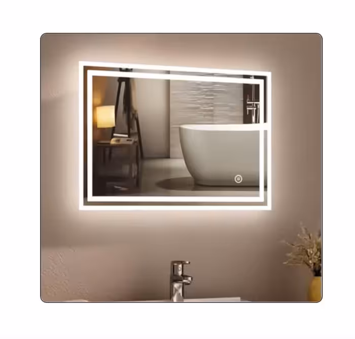 آینه مستطیل 50در70 سند پلاست نوردار