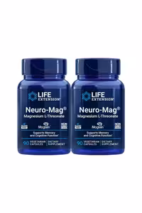کپسول منیزیم ال-ترئونات Life Extension ـ پک 2 عددی