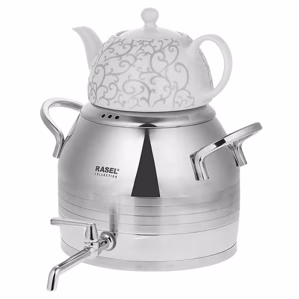 کتری قوری شیردار راسل استوانه کف ضخیم دسته استیل جدید – کد کالا: IR-137 s