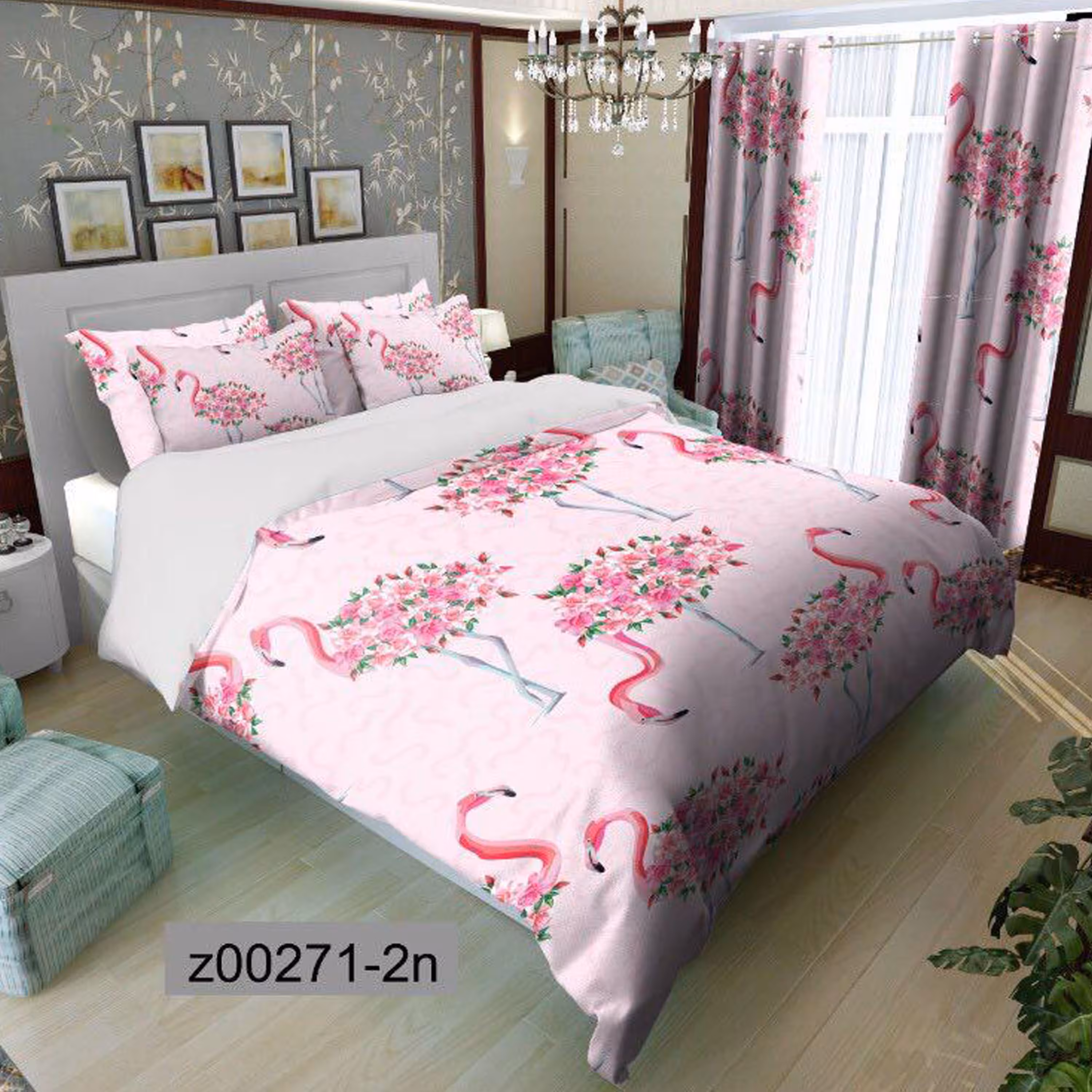 سرویس روتختی 2 نفره تنسل چاپی برندترک لند(Turk Land) z 271