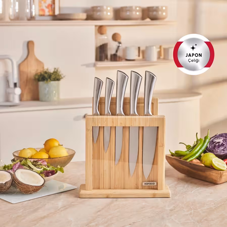 سرویس چاقو و تخته برش 7 پارچه کاراجا Vigor