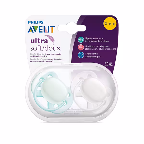 پستانک ارتودنسی اونت philips AVENT ultra Soft/doux