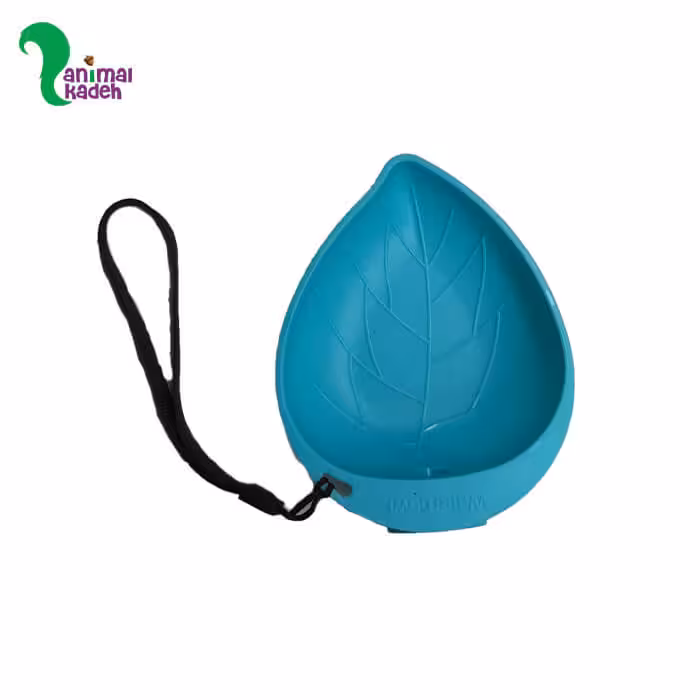 آبخوری سگ و گربه مسافرتی سینک دار طرح برگ (سبز)