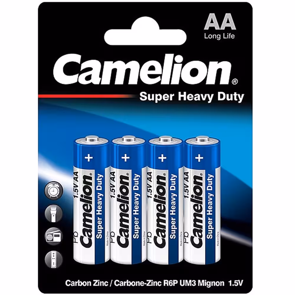 باتری قلمی فوق سنگین کملیون Super Heavy Duty (4 عددی)