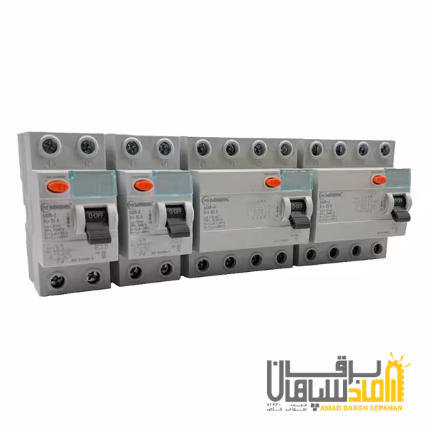 کلید جریان نشتی (محافظ جان) دو پل 50 آمپر (الکترونیکی) مبنا الکتریک MXRO-2