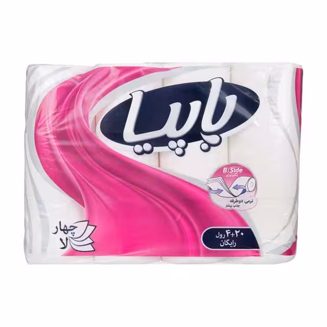 دستمال توالت 4 لایه پاپیا 24 عددی