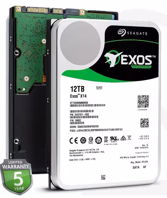 هارد اینترنال سیگیت مدل ST12000NM0008 Exos X14 با ظرفیت 12 ترابایت