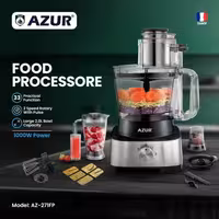 غذاساز چندکاره آزور تحت لیسانس فرانسه AZUR مدل AZ-271FP با موتور 1000 وات و دو سرعت چرخش