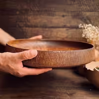 ظرف چوبی پذیرایی بلوط کد 010091