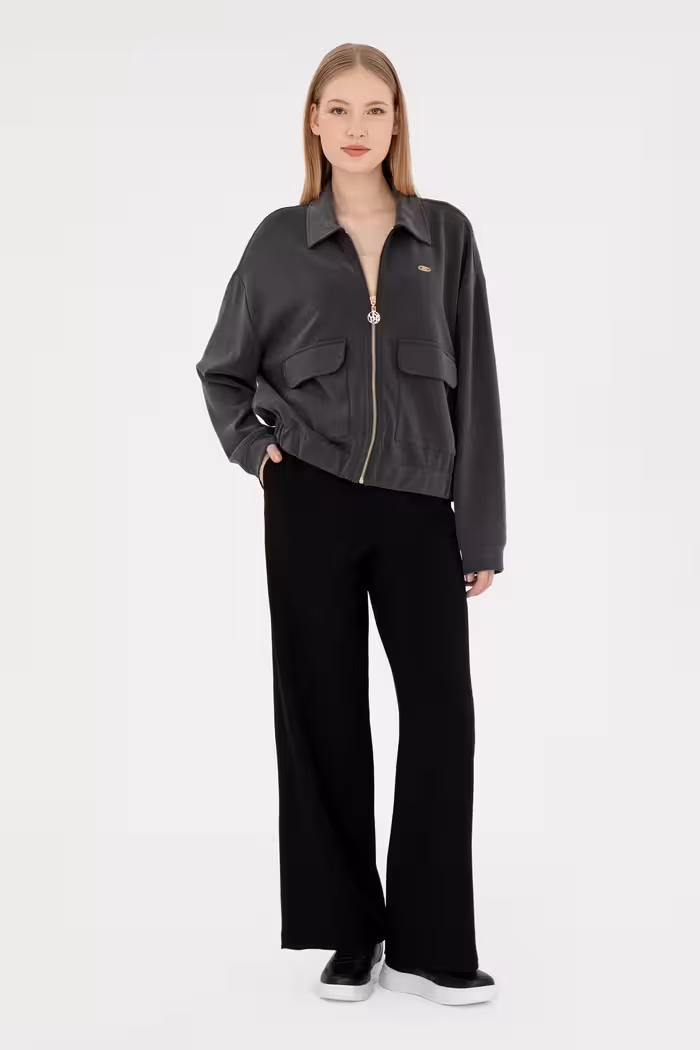 شلوار کتان زنانه مشکی یو اس پولو