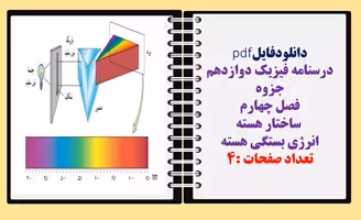 درسنامه فیزیک دوازدهم جزوه فصل چهارم ساختار هسته انرژی بستگی هسته