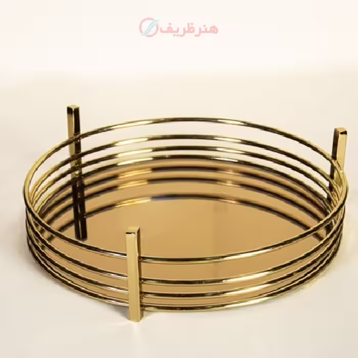 سینی گرد دور حلقه ای بدنه پروفیل و شیشه رنگ فورتیک