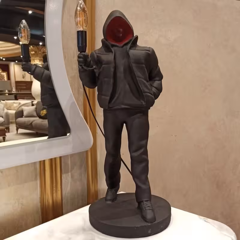 آباژور مدرن طرح آدمک نقاب دار