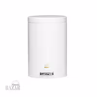 سطل زباله پدالدار 6 لیتری سفید براق بهازکالا 16166089