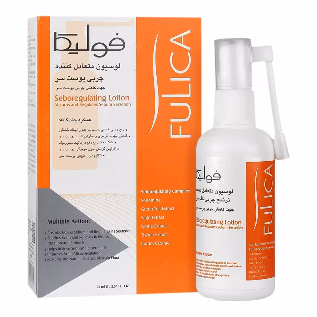 لوسیون متعادل کننده چربی سر فولیکا 75میلی لیتر | Fulica Seboregulating Lotion