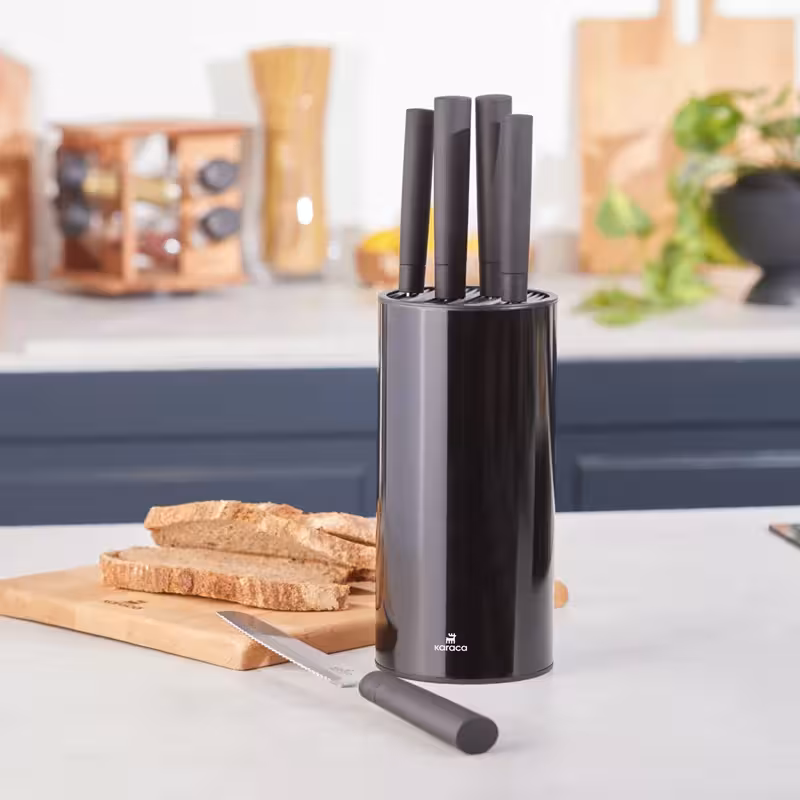 سرویس چاقو 6 پارچه کاراجا Oscar مشکی