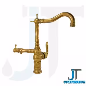 شیر ظرفشویی هرمی دومنظوره علم ثابت طلایی (مدل سزار)