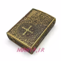 فندک بنزینی زورو طلایی برجسته طرح صلیب کد A130097