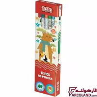 مداد مشکی طرح دار توتو مدل Toto 2056 بسته 12 عددی