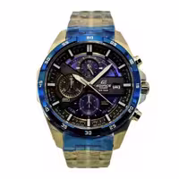 CASIO Edifice EFR-556 ژاپن سرمه ای ادیفایس 4 موتوره کرنوگراف با تقویم روزشمار *** فول استیل *** موتور قدرتمند ژاپن *** کیفیت  AAA