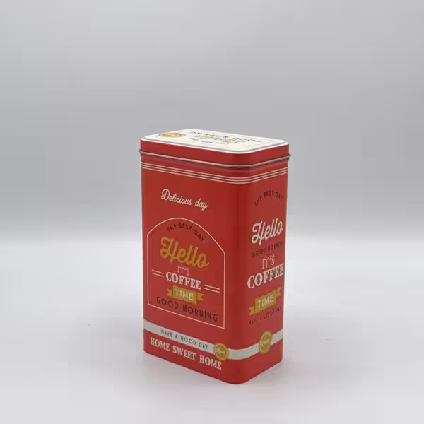 باکس فلزی - مستطيل بلند قرمز درب سفيد تكست