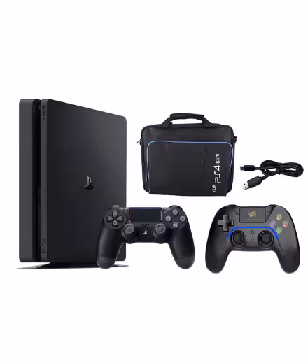 Ps4 slim 1tb کپی خور با دو دسته فول بازی انتخابی با کیف (کارکرده)