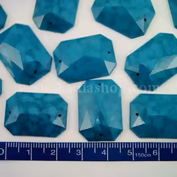 نگین مستطیل 1825 فیروزه ای