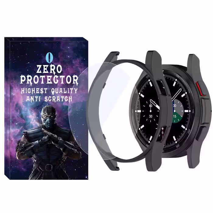 کاور زیرو مدل PC-Bump-ZR مناسب برای ساعت هوشمند سامسونگ Galaxy Watch 4 Classic 46mm به همراه محافظ صفحه نمایش
