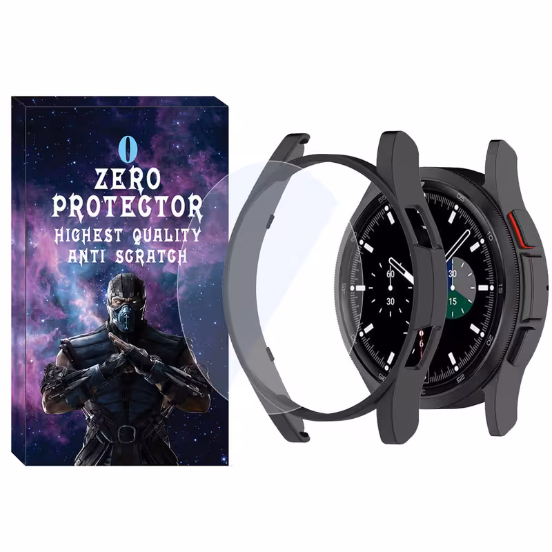 کاور زیرو مدل PC-Bump-ZR مناسب برای ساعت هوشمند سامسونگ Galaxy Watch 4 Classic 46mm به همراه محافظ صفحه نمایش