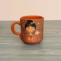 ماگ رنگین گلس طرح دو