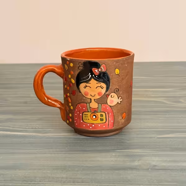 ماگ رنگین گلس طرح دو