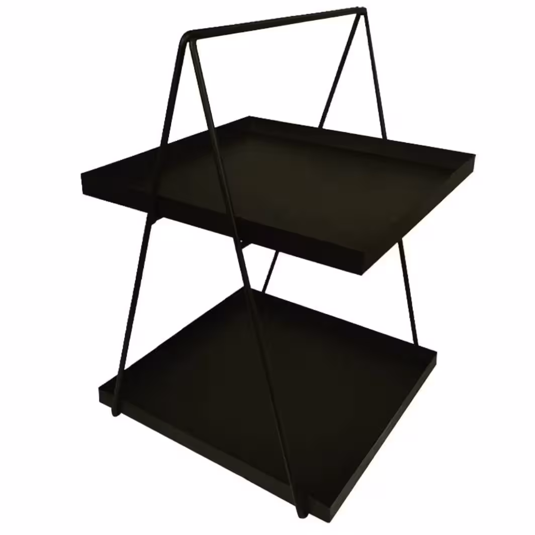 استند دو طبقه فلزی مشکی