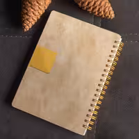 دفتر یادداشت طرح چرم کرم