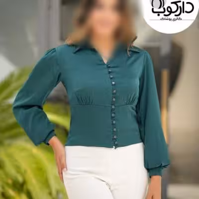 شومیز کراپ پر دکمه