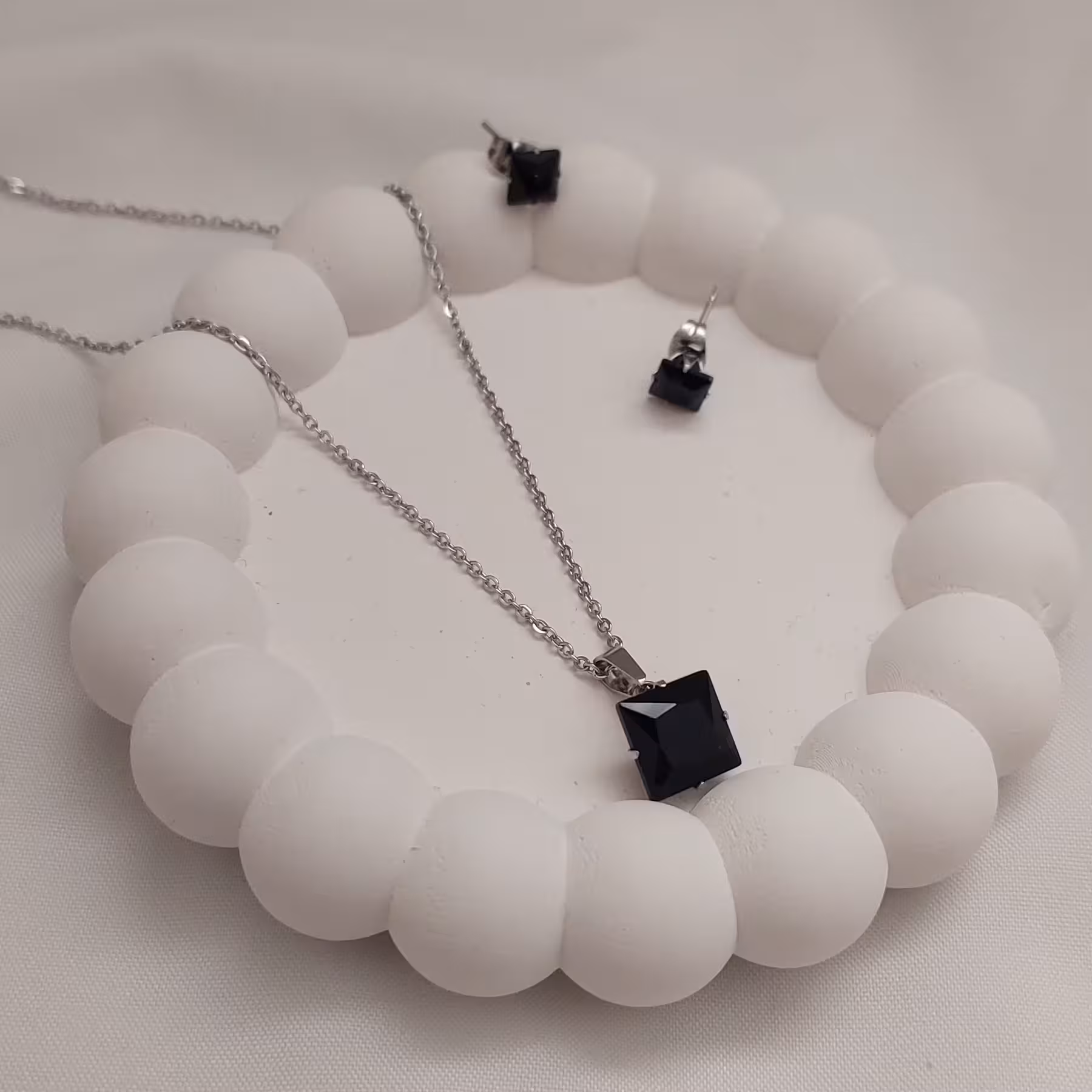 نیم ست استیل سواروسکی