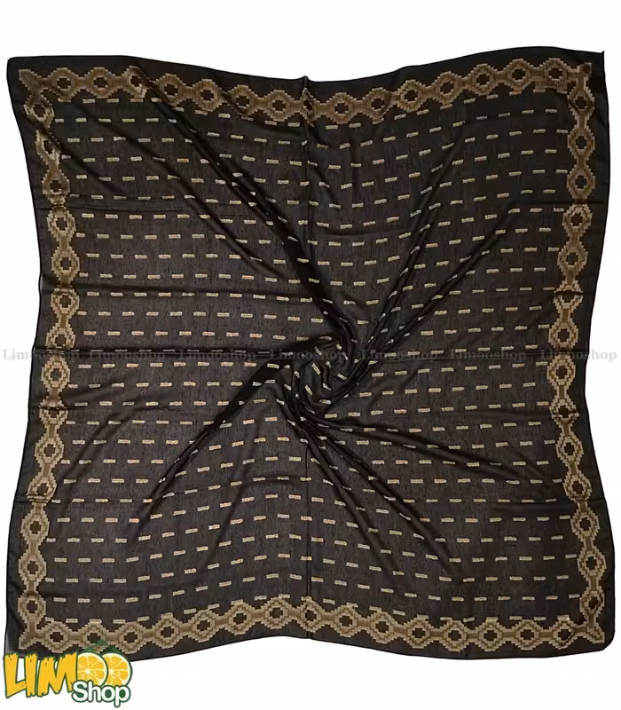 روسری مشکی طلایی