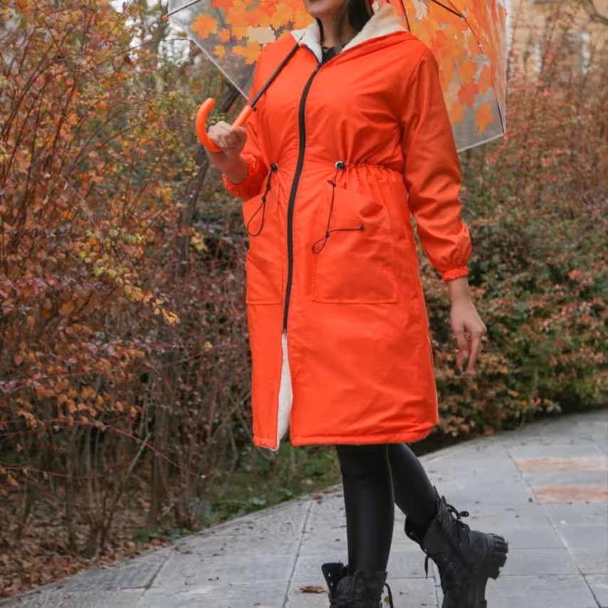 بارونی تو خز مانتو بارونی مانتو پاییزه بارونی زنانه دخترانه بارونی