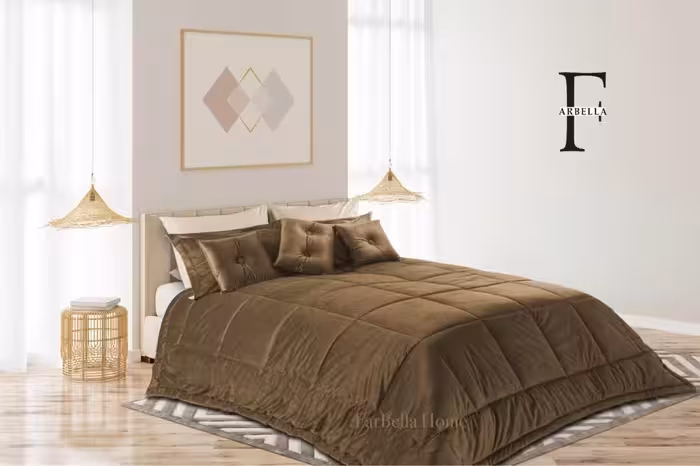 ست روتختی دو نفره چهارفصل 9 تیکه مخمل