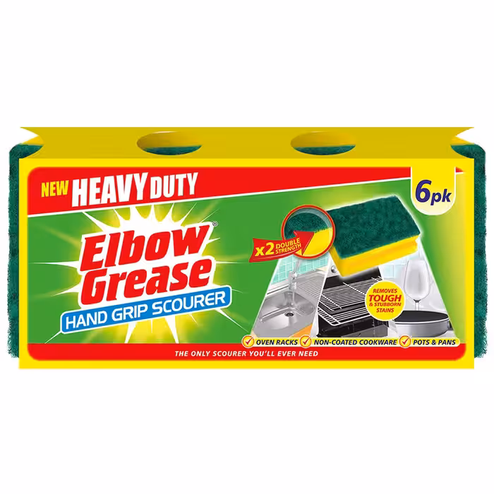 اسکاج گریس آرنج انگلیسی Elbow Grease Heavy Duty Hand Grip Scourers 6PK همه منظوره 6 عددی 150 گرم