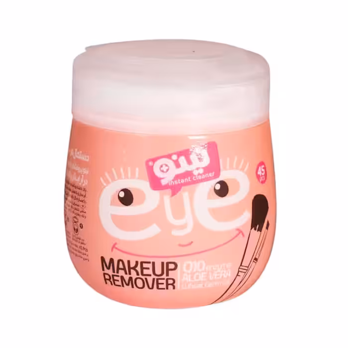 دستمال مرطوب پاک کننده آرایش دور چشم نینو 45 عدد nino