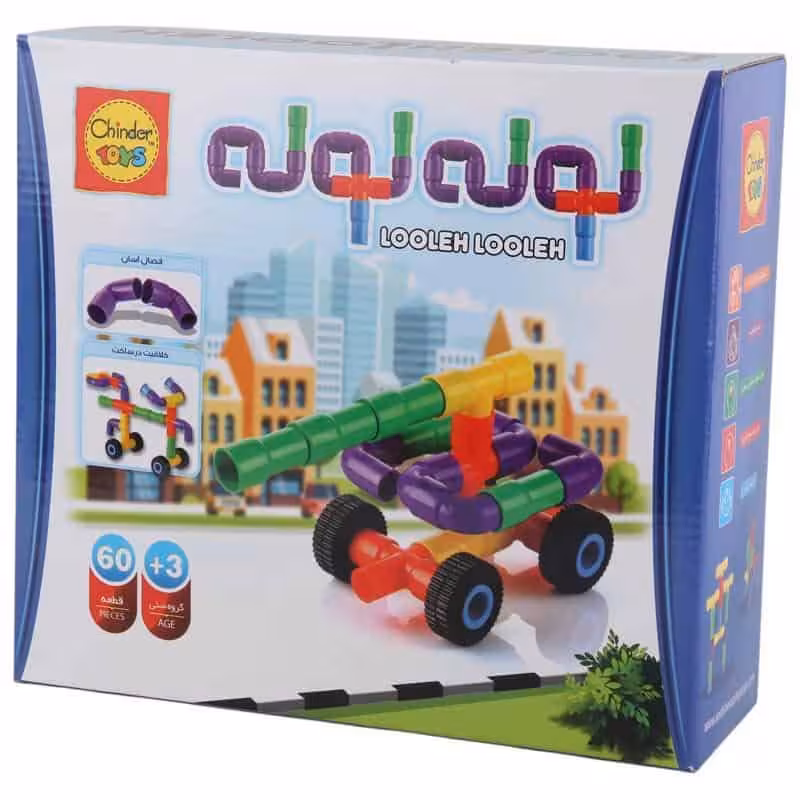 بازی فکری لوله لوله 60 تکه Chinder Toys 1767